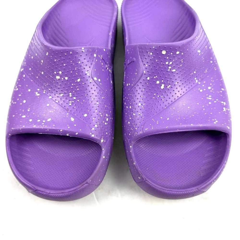 Jordan Nike‎ Post Slides Womens 8 Purple Foam Sandal Slip On Shoes Beach Travel